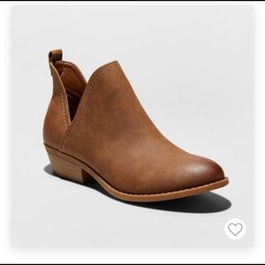 Faux Leather Ankle Booties Universal Thread